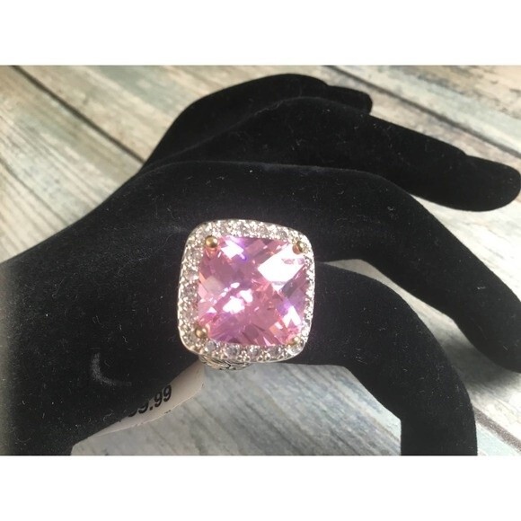 Pink CZ Ring 8 - Picture 2 of 5
